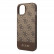 Чехол для iPhone 14 Plus Guess PC/TPU 4G Stripe w Metal logo Hard Brown (GUHCP14MG4GLBR)