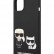 Чехол для iPhone 14 Lagerfeld Liquid silicone Karl & Choupette Hard Black (KLHCP14SSSKCK)