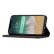 Кожаный чехол книжка Suteni для iPhone X / XS с подставкой и разъемом для карточек (Black)