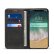 Кожаный чехол книжка Suteni для iPhone X / XS с подставкой и разъемом для карточек (Black)