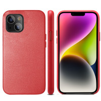 Кожаный чехол накладка для iPhone 14 Plus (Red)