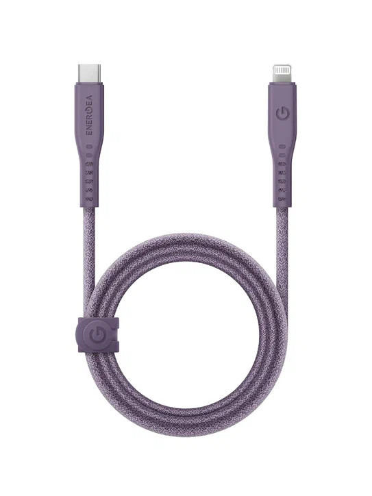 Кабель EnergEA FLOW USB-C to Lightning MFI C94 PD60W 3A Purple 1.5 метра (CBL-FLCL-PUR150M)