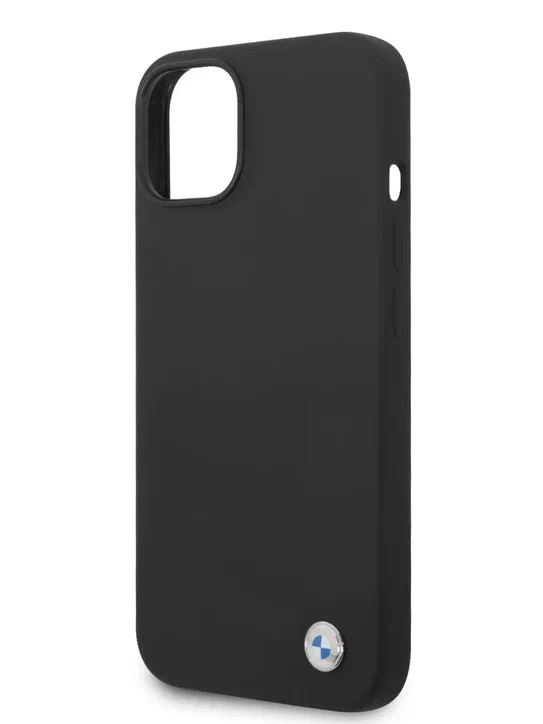 Чехол для iPhone 14 Plus BMW Signature Liquid silicone Metal logo Hard MagSafe Black (BMHMP14MSILBK)
