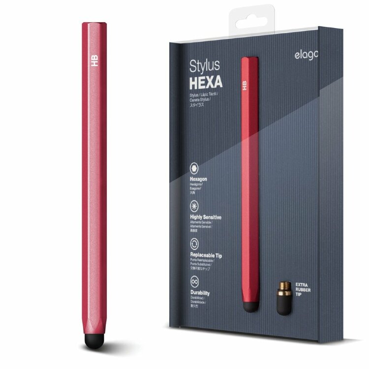 Стилус Elago Hexa для смартфонов и планшетов, Red Pink (ELSTY-HX-RPK)