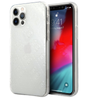 Чехол-накладка для iPhone 12 Pro Max (6.7) Guess 4G 3D raised Hard PC/TPU, Transparent (GUHCP12L3D4GTR)