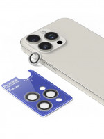Защитное стекло для камеры iPhone 15 Pro Max BlueO Camera Lens SAPPHIRE metal armored 3 шт. Silver