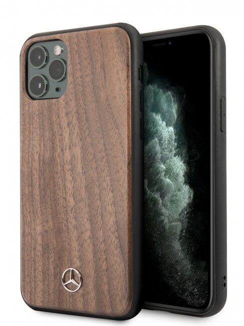 Деревянный чехол-накладка для iPhone 11 Pro Mercedes Wood Hard, Walnut Brown (MEHCN58VWOLB)