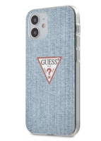 Чехол-накладка для iPhone 12 mini (5.4) Guess PC/TPU Denim Triangle logo, Light blue (GUHCP12SPCUJULLB)