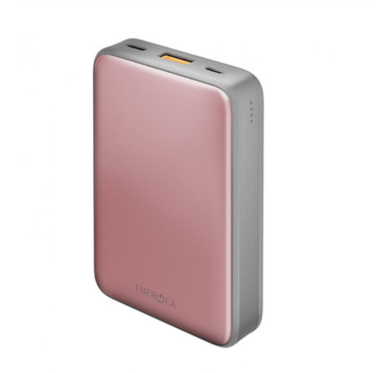 Портативный аккумулятор EnergEA Compac Alumini 10000, USB-C PD18 In/Out +USB QC3.0, Rose gold (CP-AM1201-RGD)