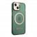 Чехол для iPhone 14 Plus Guess PC/TPU Metal outline Hard Translucent Green/Gold (Magsafe) (GUHMP14MHTCMA)