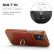 Кожаный чехол для iPhone 14 Pro Max Fierre Shann Oil Wax Genuine Leather с кольцом (Brown)