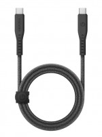 Кабель EnergEA FLOW USB-C to USB-C PD 240W 5A Black 1.5 метра (CBL-FLCC-BLK150M)