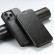 Кожаный чехол книжка Suteni для iPhone 16 Pro Max с Magsafe с разъемами для карточек (Black)