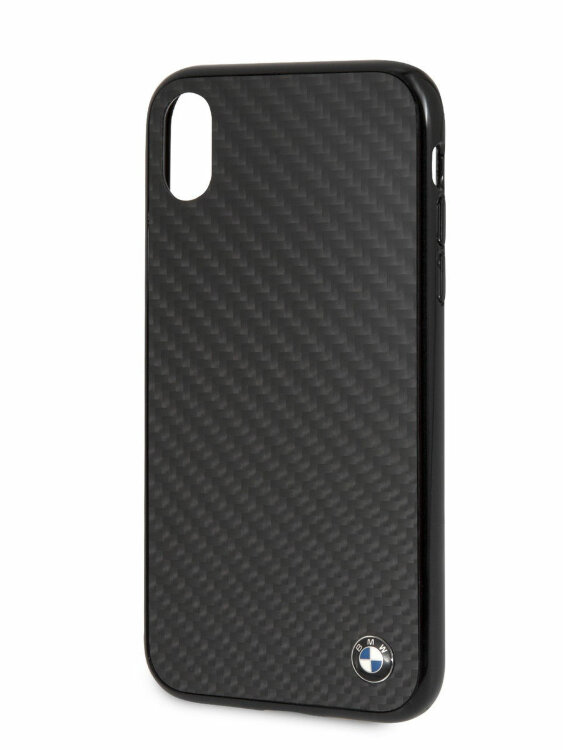 Карбоновый чехол-накладка для iPhone XR BMW Signature Real Carbon Hard Black (BMHCI61MBC)