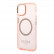 Чехол для iPhone 14 Plus Guess PC/TPU Metal outline Hard Translucent Pink/Gold (Magsafe) (GUHMP14MHTCMP)