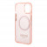 Чехол для iPhone 14 Plus Guess PC/TPU Metal outline Hard Translucent Pink/Gold (Magsafe) (GUHMP14MHTCMP)
