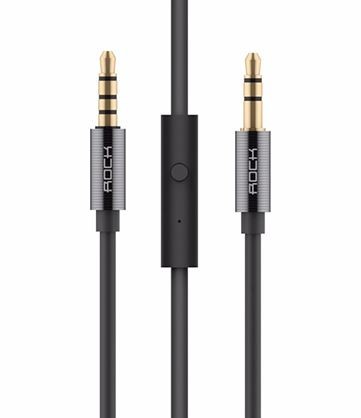 Кабель AUX 3.5mm с пультом и микрофоном Rock Multifunctional Audio Cable (RAU0513)