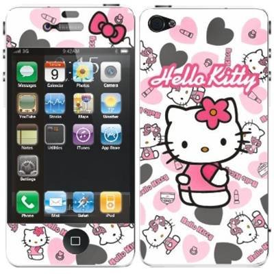 Наклейка Hello Kitty для iPhone 4 / 4S на стекло и на заднюю панель комплект (Front+Back)
