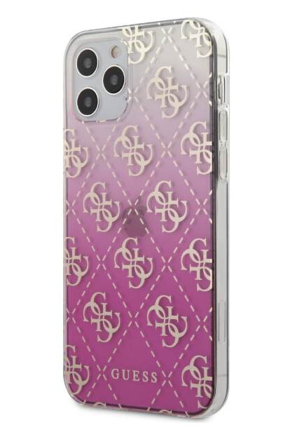 Чехол-накладка для iPhone 12 Pro Max (6.7) Guess 4G Hard PC/TPU, Gradient Pink (GUHCP12LPCU4GGPI)
