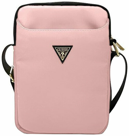 Сумка для планшетов 10" Guess Nylon Tablet bag with Triangle metal logo, Pink (GUTB10NTMLLP)