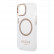 Чехол для iPhone 14 Plus Guess PC/TPU Metal outline Hard Transparent/Gold (Magsafe) (GUHMP14MHTRMD)