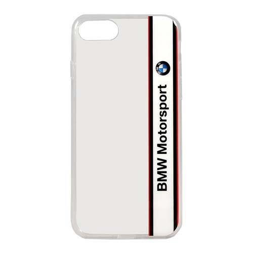 Гелевый чехол накладка BMW для iPhone 7 / 8 Motorsport Transparent Hard TPU White, BMHCP7TVWH