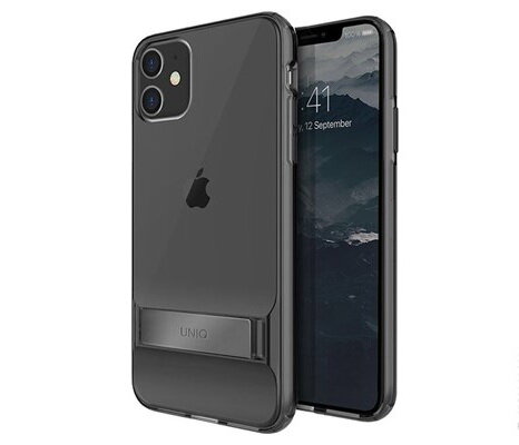 Чехол-накладка для iPhone 11 Pro Uniq Cabrio Stand Smoke Grey (IP5.8HYB(2019)-CABSMK)