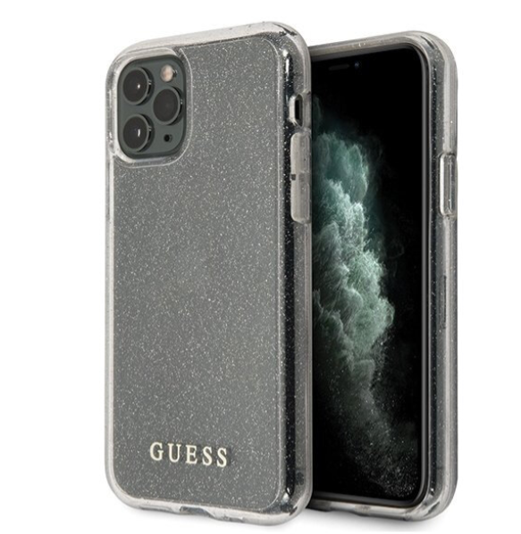 Чехол-накладка для iPhone 11 Pro Guess Transparent glitter Hard PC/TPU, Silver (GUHCN58PCGLSI)