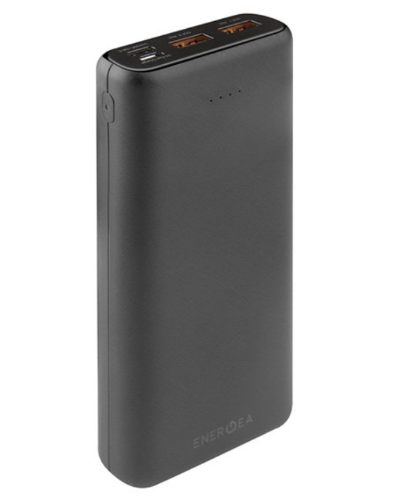 Портативный аккумулятор EnergEA Compac Ultra 20000, USB-C PD18 In/Out +2USB QC4.0, Black (CP-PQ2201-BLK)