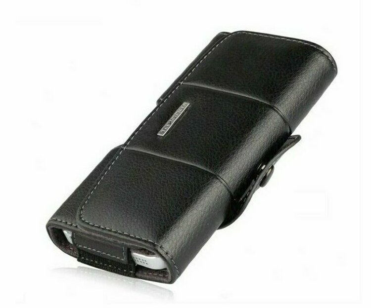 Кожаный чехол на пояс кобура Nuoku для смартфонов до 6,5'' (Black)