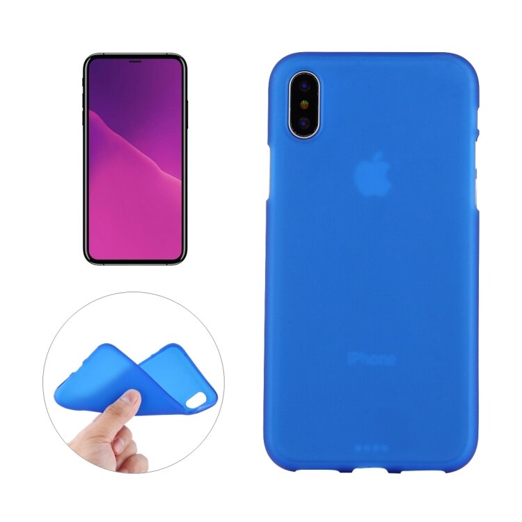 Силиконовый чехол Soft Touch для iPhone X / XS (Blue)