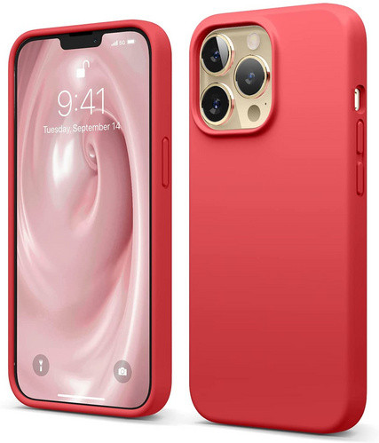 Чехол-накладка для iPhone 13 Pro Elago Soft silicone (Liquid) Red (ES13SC61PRO-RD)