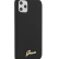 Силиконовый чехол-накладка для iPhone 11 Pro Guess Silicone collection Gold metal logo Hard, Black (GUHCN58LSLMGBK)