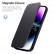Чехол книжка для iPhone 14 Pro Max с MagSafe RFID с прозрачной панелью и разъемами под карточки (Black)