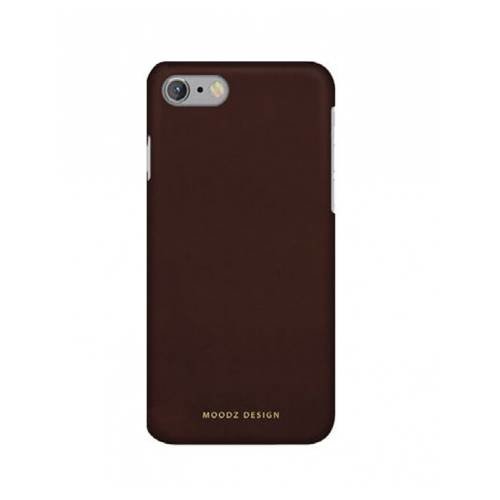 Нубуковый чехол накладка для iPhone 7 Moodz Nubuck Hard Chocolate (dark brown), MZ901002