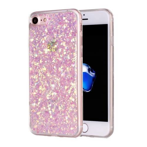 Мерцающий гелевый чехол с блестками для iPhone 7 / 8 Glitter Powder (Pink)