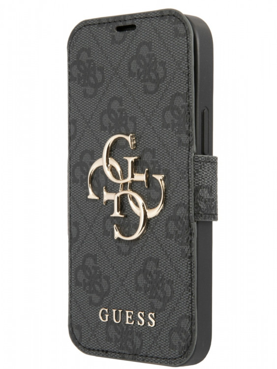 Чехол для iPhone 13 mini Guess PU 4G Big metal logo Booktype Grey (GUBKP13S4GMGGR)