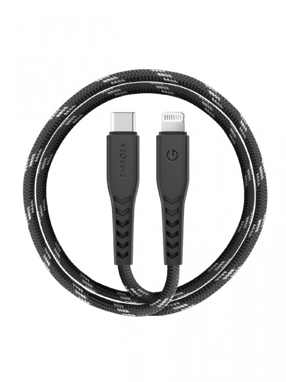 Кабель EnergEA NyloFlex USB-C to Lightning MFI C94 Black 1.5м (CBL-NFCL-BLK150)