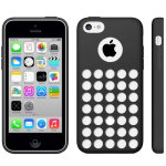 Чехол накладка Hollow Dot TPU Case для iPhone 5C (черный)