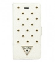 Чехол книжка Guess для iPhone 5 / 5S TESSI Booktype White GUFLBKP5STW