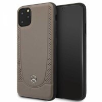 Кожаный чехол-накладка для iPhone 11 Pro Max Mercedes Urban Smooth/perforated Hard Leather, Brown (MEHCN65ARMBR)
