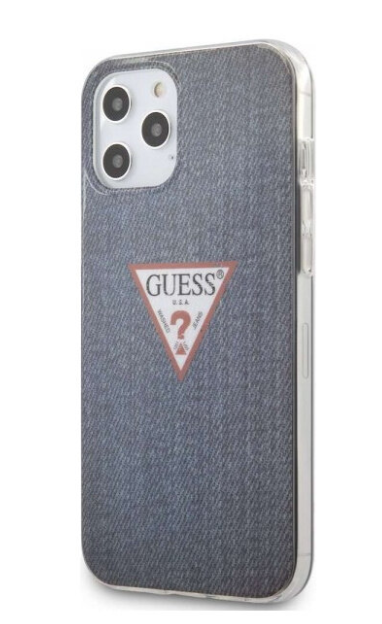 Чехол-накладка для iPhone 12 Pro Max (6.7) Guess Denim Triangle logo PC/TPU, Dark blue (GUHCP12LPCUJULDB)