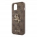 Чехол для iPhone 13 mini Guess PU 4G Big metal logo Hard Brown (GUHCP13S4GMGBR)