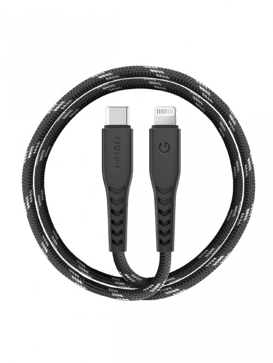 Кабель EnergEA NyloFlex USB-C to Lightning MFI C94 Black 30см (CBL-NFCL-BLK030)