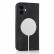 Кожаный чехол книжка с Magsafe для iPhone 12 mini с разъемами для карт (Black)