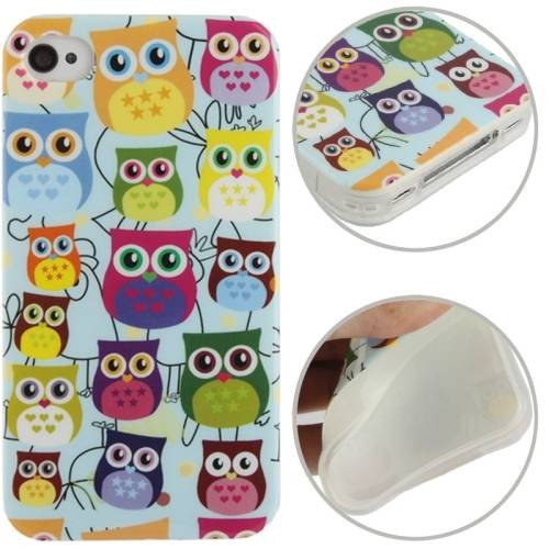 Гелевый чехол для iPhone 4 / 4S с совами OWL style