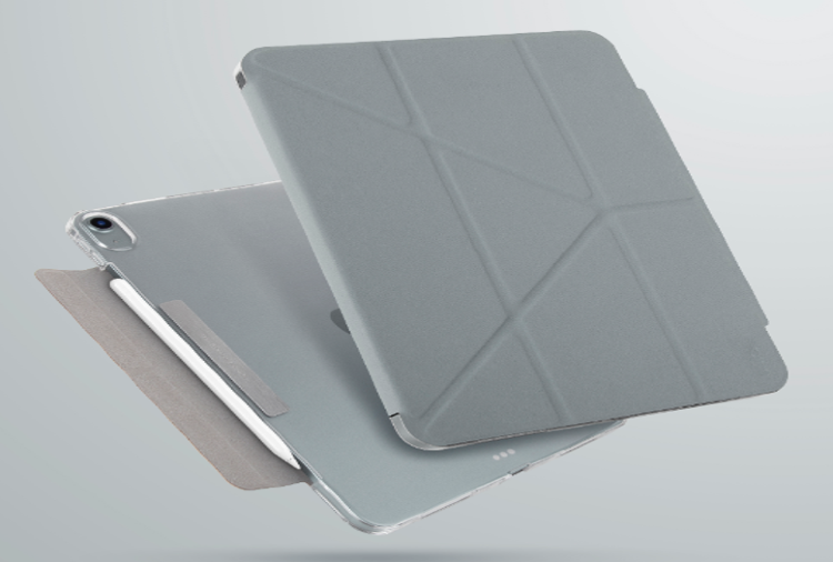 Чехол-книжка Uniq Camden new для iPad Air 10.9 (2020) antimicrobial - fossil, Grey (NPDA10.9GAR(2020)-CAMGRY)