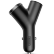 Автомобильное зарядное устройство Baseus АЗУ Y type dual USB+cigarette lighter extended, Black (CCALL-YX01)