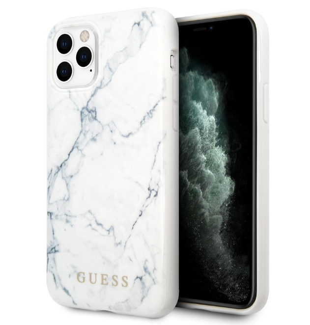 Чехол-накладка для iPhone 11 Pro Guess Marble Design Hard PC/TPU, White (GUHCN58PCUMAWH)