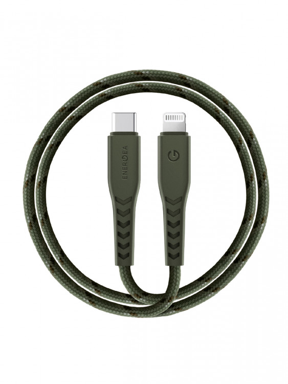Кабель EnergEA NyloFlex USB-C to Lightning MFI C94 Green 1.5м (CBL-NFCL-GRN150)
